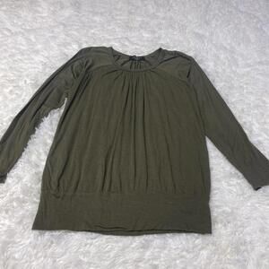 Made By Johnny Solid Short Sleeve Scoop Neck Dolman Top USA